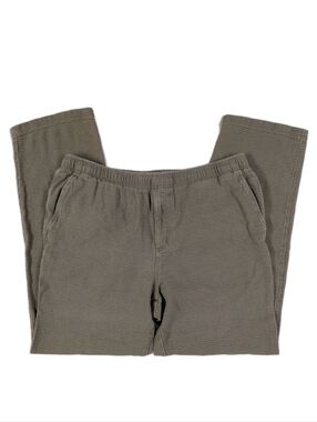 Territory Ahead Pants Sz XL Brown Waffle Textured Cotton Elastic Waist Straight
